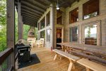 Feather & Fawn Lodge: Upper Deck Outdoor Dining Area, Grill
